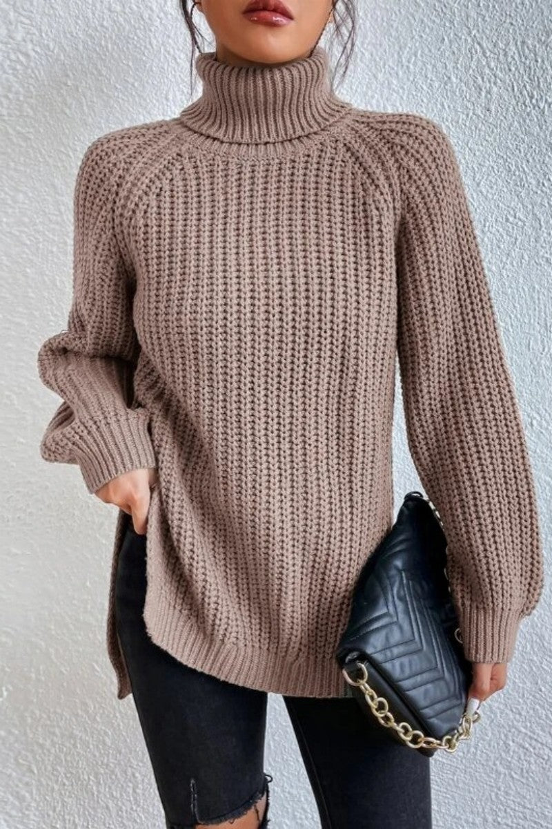 xakxx xakxx-Casual Solid Basic Turtleneck Sweaters(5 Colors)