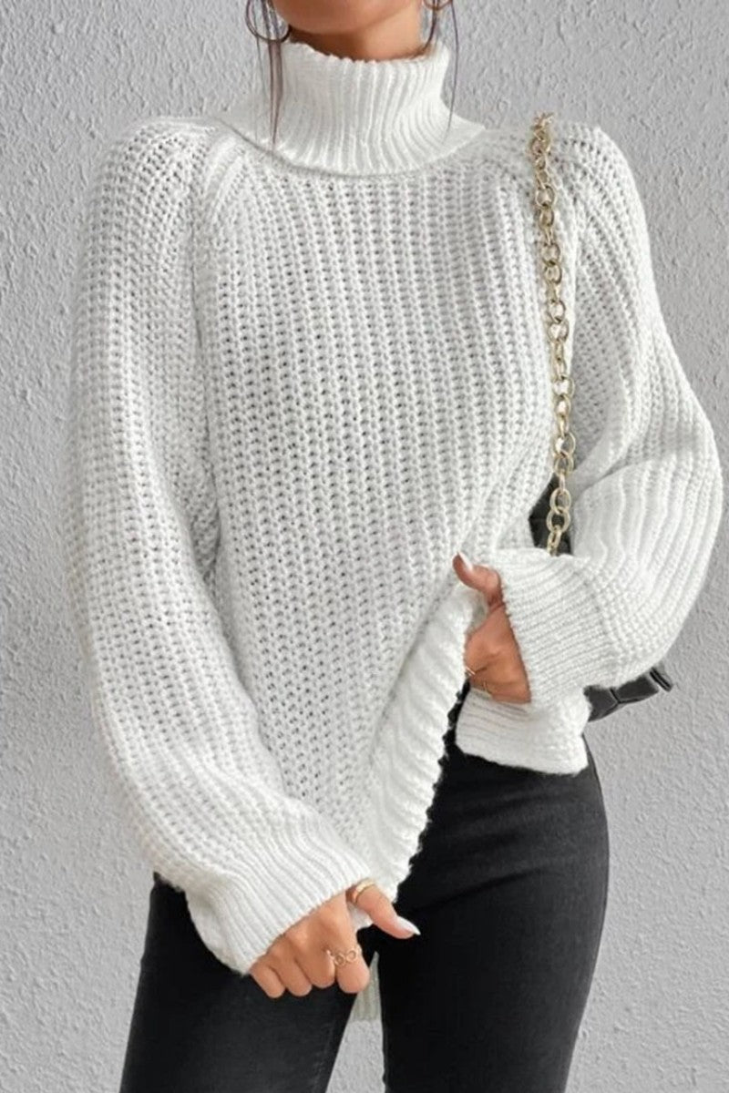 xakxx xakxx-Casual Solid Basic Turtleneck Sweaters(5 Colors)