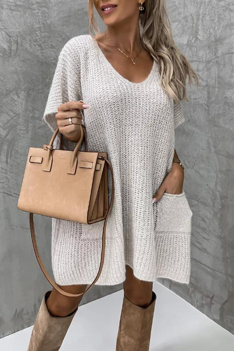 xakxx xakxx-Casual Solid Pocket Sweaters(3 Colors)