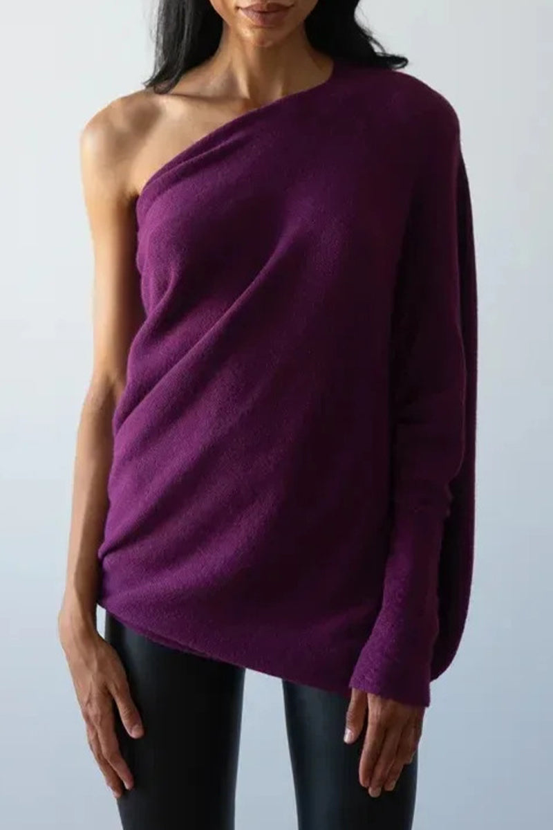 xakxx xakxx-Casual Simplicity Solid Make Old O Neck Tops(10 Colors)