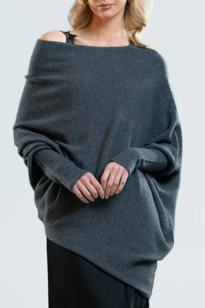 xakxx xakxx-Casual Simplicity Solid Make Old O Neck Tops(10 Colors)