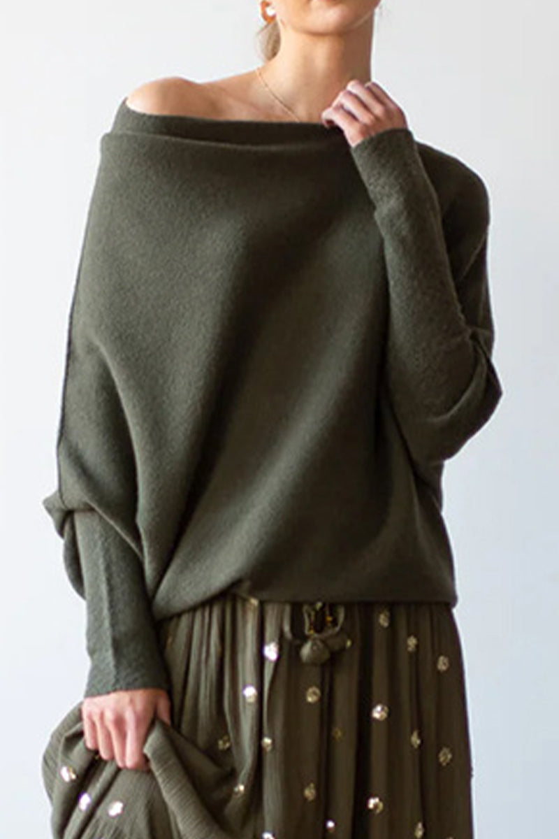 xakxx xakxx-Casual Simplicity Solid Make Old O Neck Tops(10 Colors)