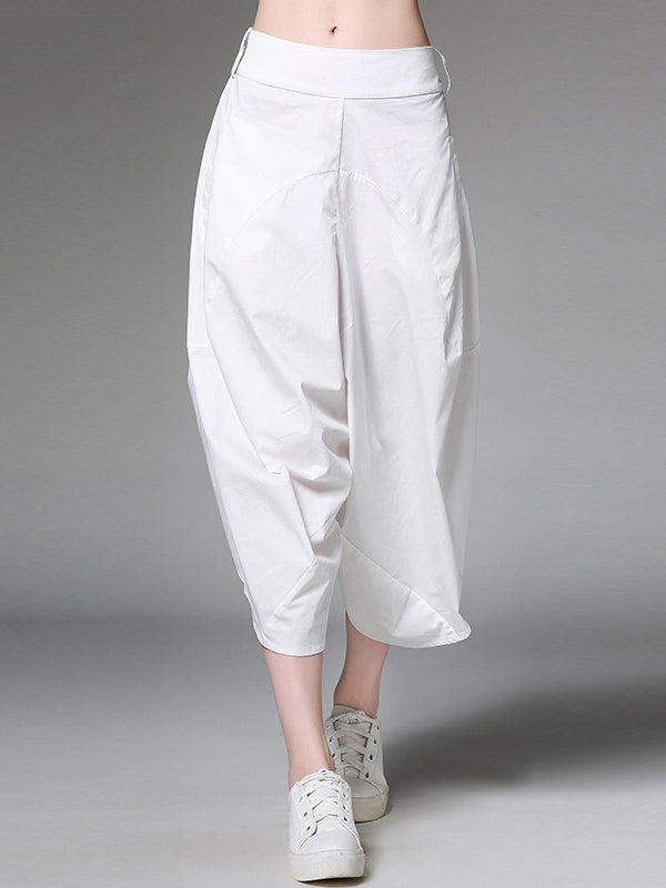 xakxx Original Simple Casual Loose White Harem Pants