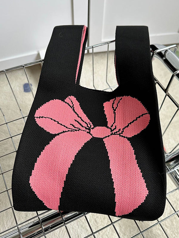 xakxx Casual Weave Contrast Color Bags Accessories