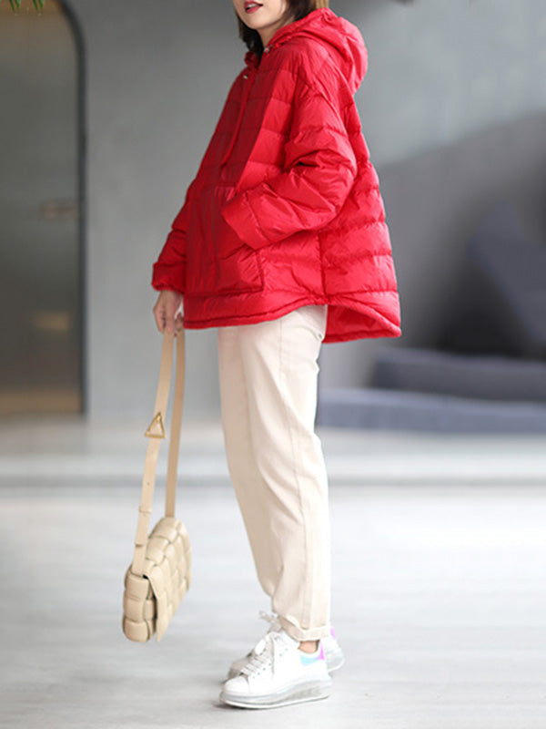 xakxx Original Solid Hooded Duck Down Coat