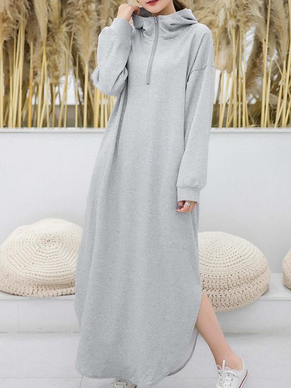 xakxx Simple Loose 2 Colors Long Dress