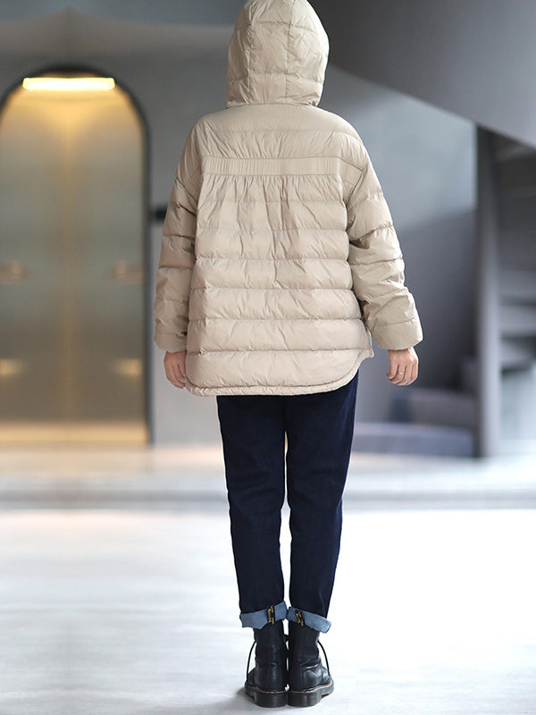 xakxx Original Solid Hooded Duck Down Coat