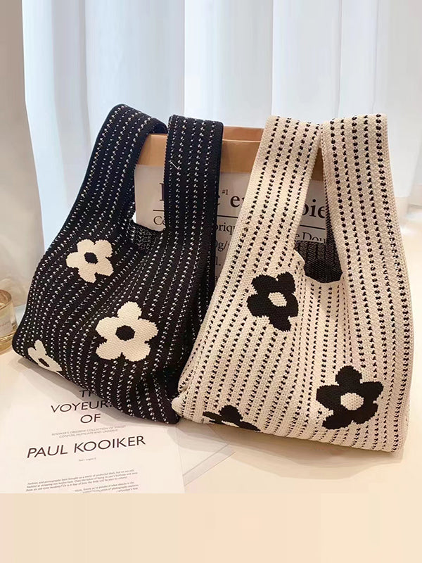 xakxx Floral Printed Hollow Bags Accessories Handbags