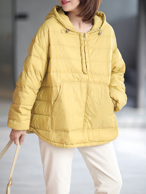 xakxx Original Solid Hooded Duck Down Coat
