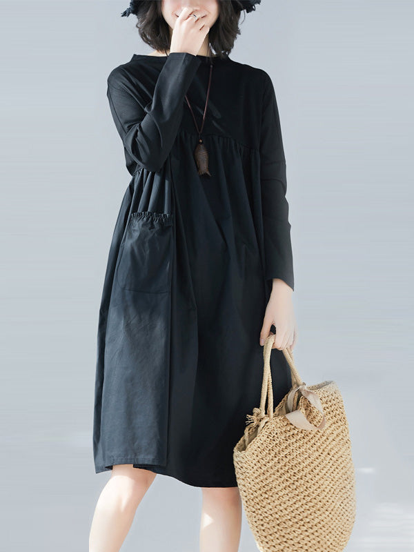 xakxx Original Split-Joint Long Sleeve Dress
