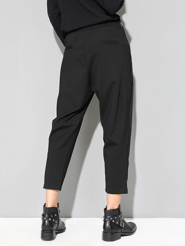 xakxx Leisure Fashion Irregularity Solid Color Harem Pants