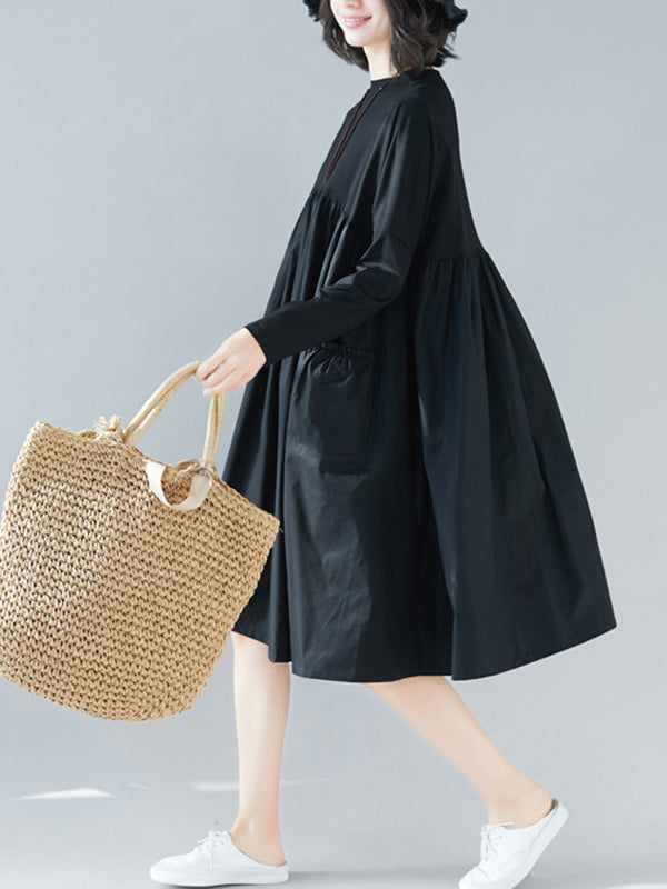 xakxx Original Split-Joint Long Sleeve Dress