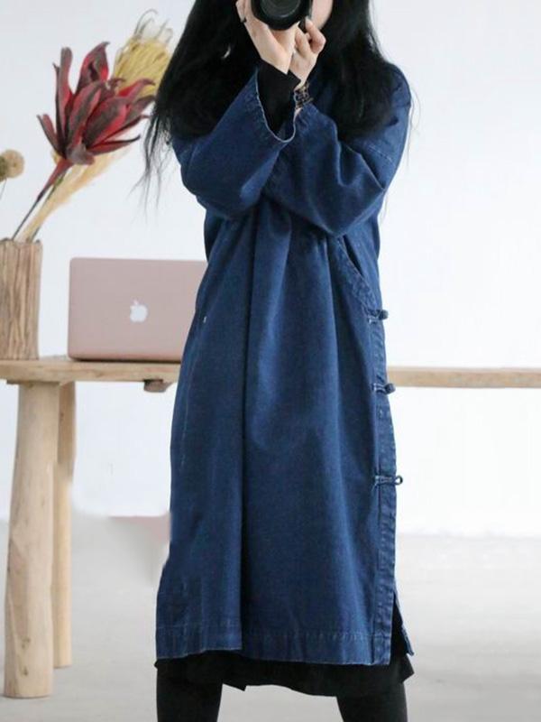 xakxx National Style Button Long Dress