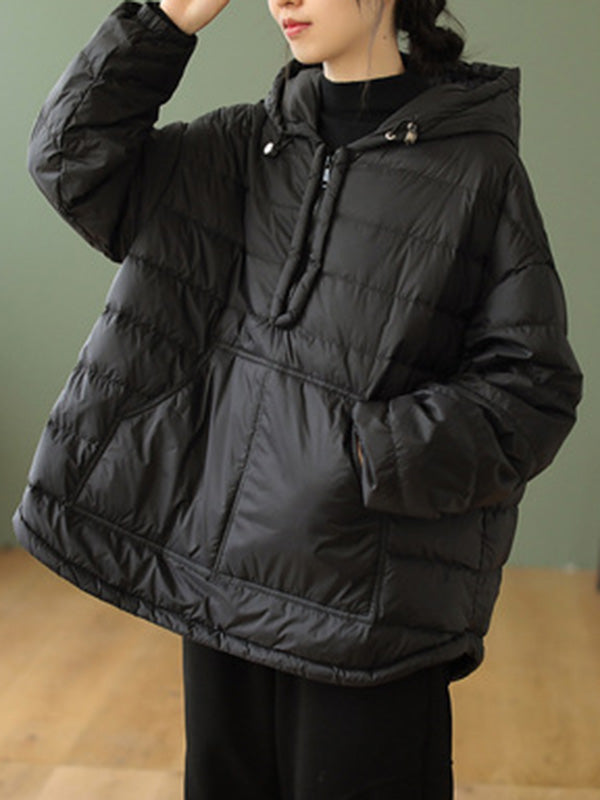 xakxx Original Solid Hooded Duck Down Coat