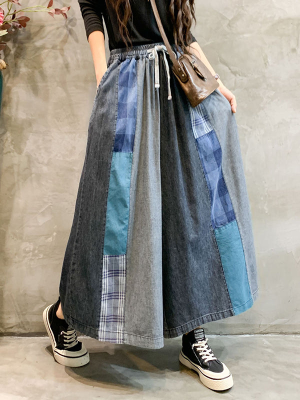 xakxx Vintage Wide Leg Elasticity Split-Joint Jean Pants Bottoms