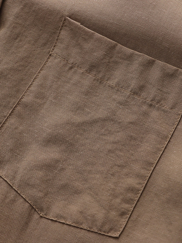 xakxx Solid Color Lapel Blouses&Shirts Tops
