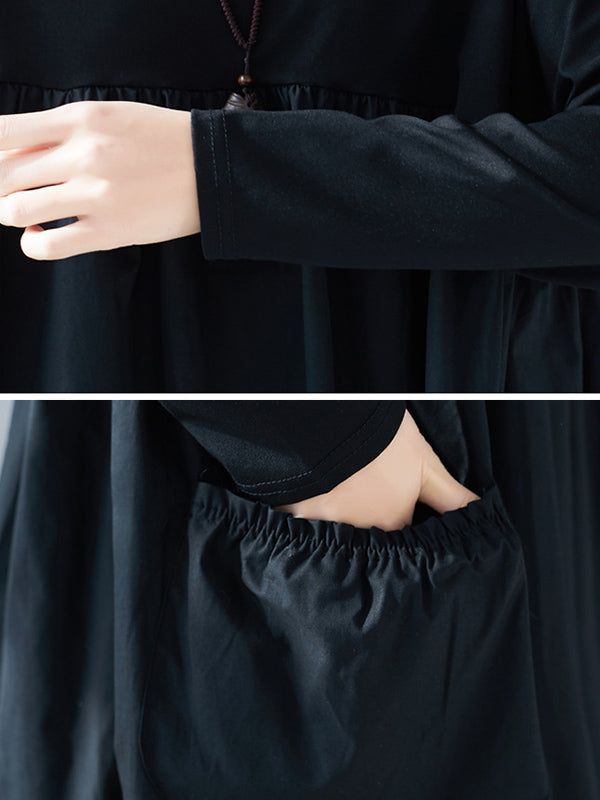 xakxx Original Split-Joint Long Sleeve Dress
