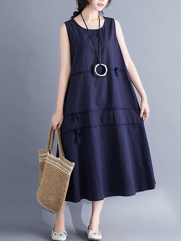 xakxx Casual Sleeveless A-line Long dress