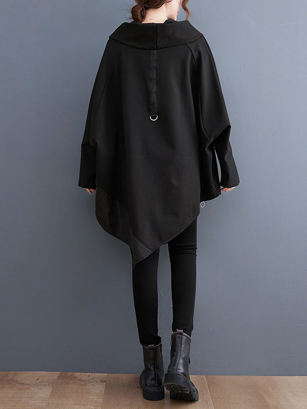 xakxx Original Loose Irregular Zipper Long Sleeves Sweatshirt