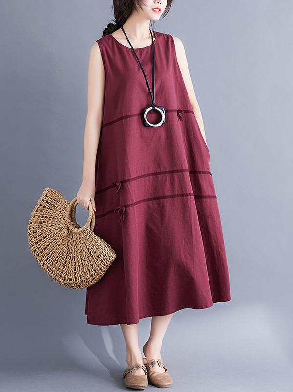xakxx Casual Sleeveless A-line Long dress