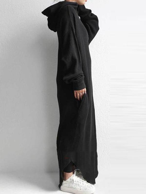 xakxx Simple Loose 2 Colors Long Dress