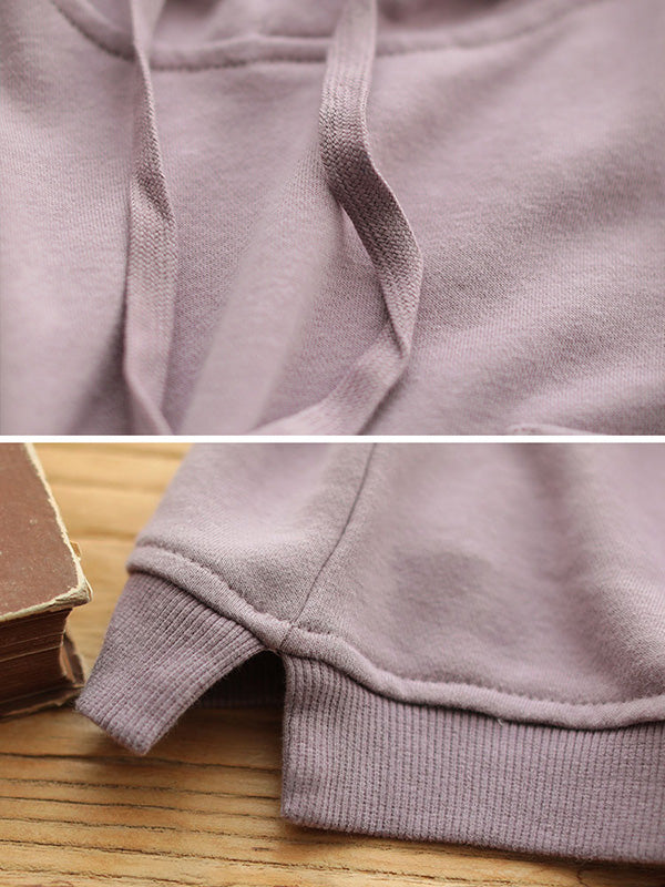 xakxx Artistic Retro Solid Hooded Vest