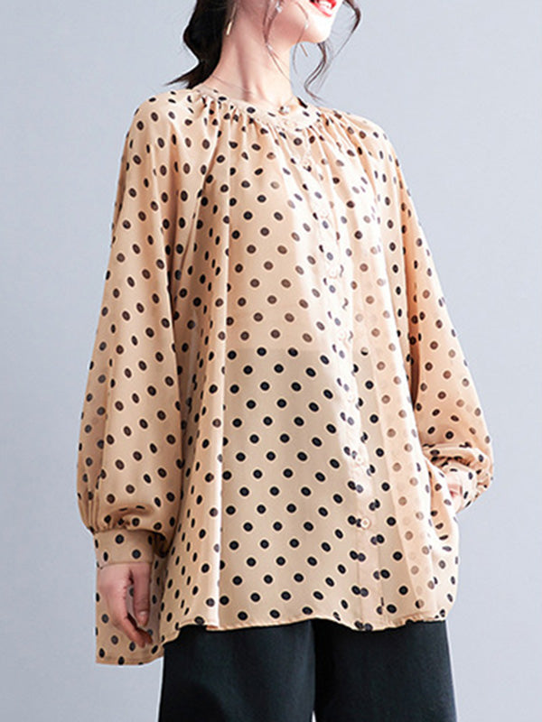 xakxx Original Casual Polka-Dot Blouse