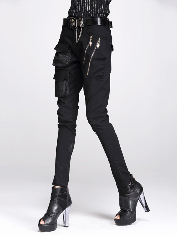 xakxx Original Cool Split-Joint With Pockets Zipper Casual Pants Bottoms