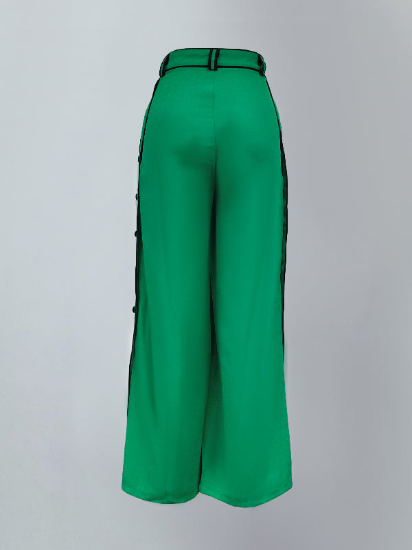 xakxx Stylish Wide Leg H-Line Solid Color Pants