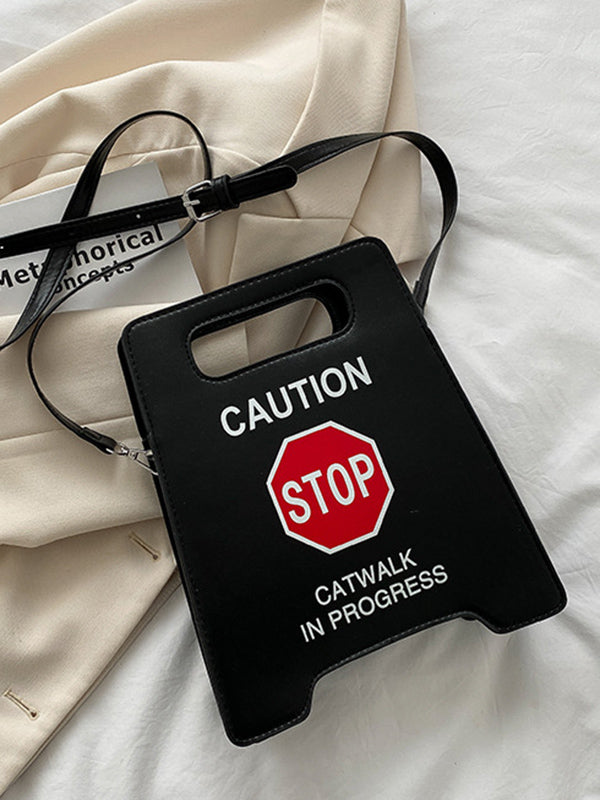xakxx Original Stylish Letter Print PU Shoulder Bag