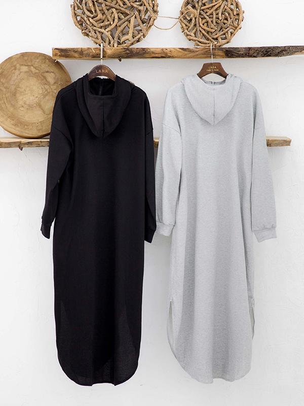 xakxx Simple Loose 2 Colors Long Dress