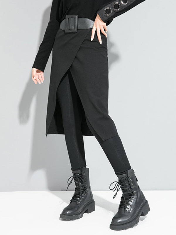 xakxx False Two Solid Split-Joint Culotte