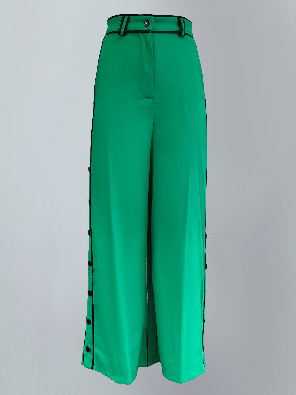 xakxx Stylish Wide Leg H-Line Solid Color Pants