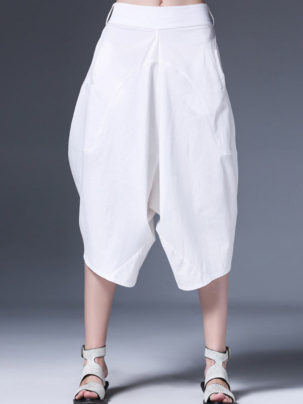 xakxx Original Simple Casual Loose White Harem Pants