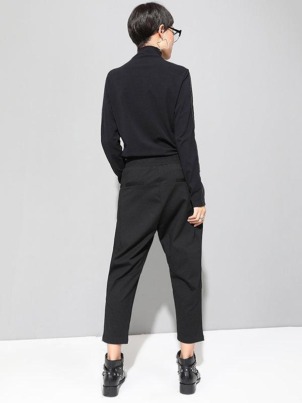 xakxx Leisure Fashion Irregularity Solid Color Harem Pants