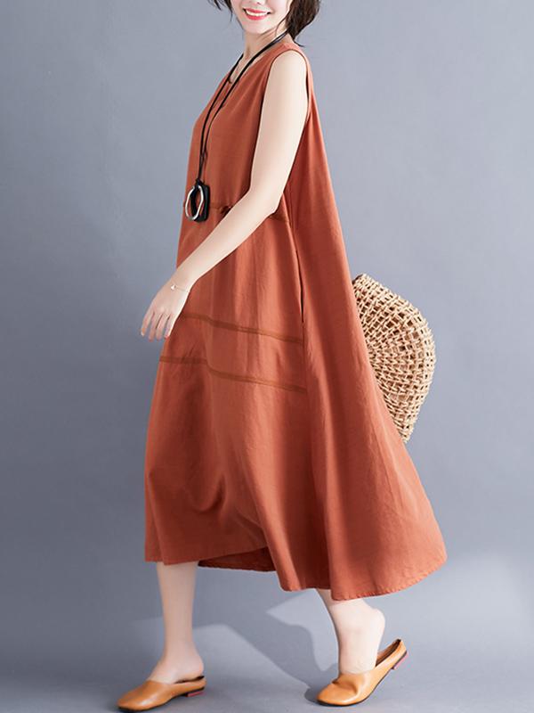 xakxx Casual Sleeveless A-line Long dress