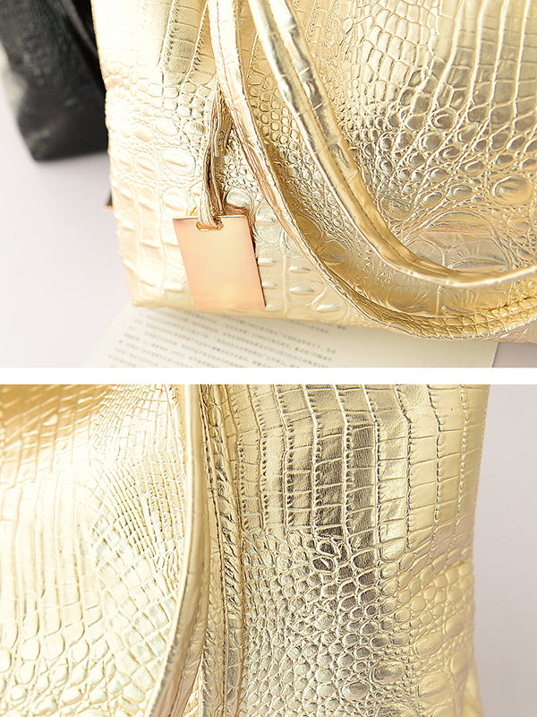 xakxx Original Solid Color Shiny Tote Bag