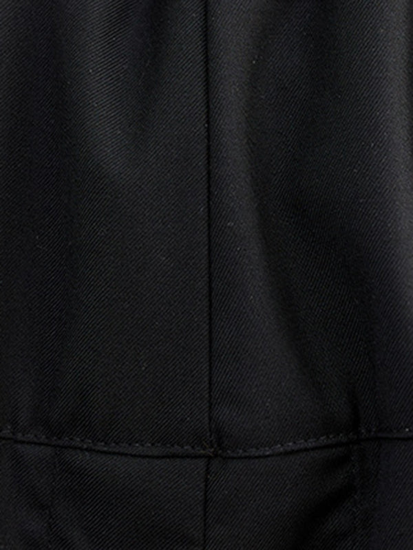 xakxx Wide Leg Loose Drawstring Solid Color Casual Pants Bottoms Culotte