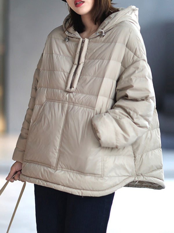 xakxx Original Solid Hooded Duck Down Coat