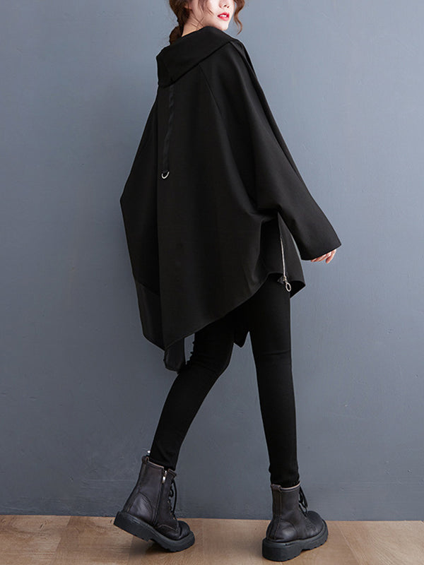 xakxx Original Loose Irregular Zipper Long Sleeves Sweatshirt