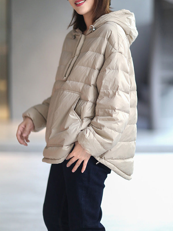 xakxx Original Solid Hooded Duck Down Coat