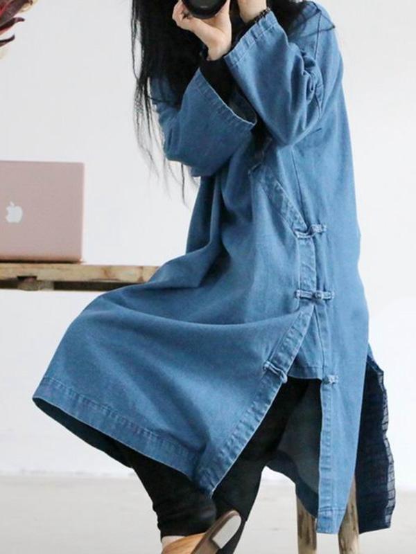 xakxx National Style Button Long Dress