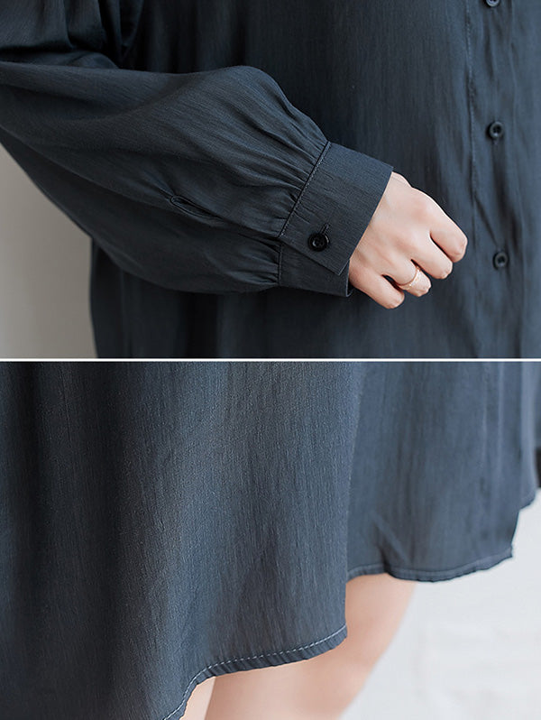 xakxx Original Printed Doll Collar Shirt Dress
