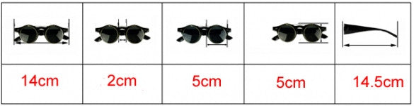xakxx Women's Mens Retro Style Flip Up Round Steampunk Sunglasses