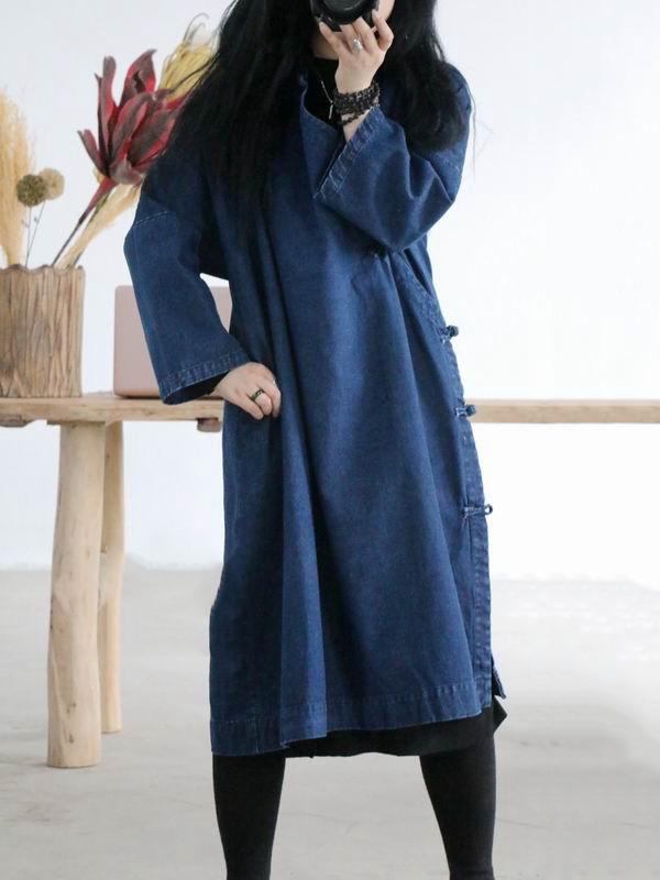 xakxx National Style Button Long Dress