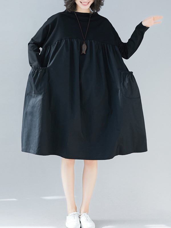 xakxx Original Split-Joint Long Sleeve Dress