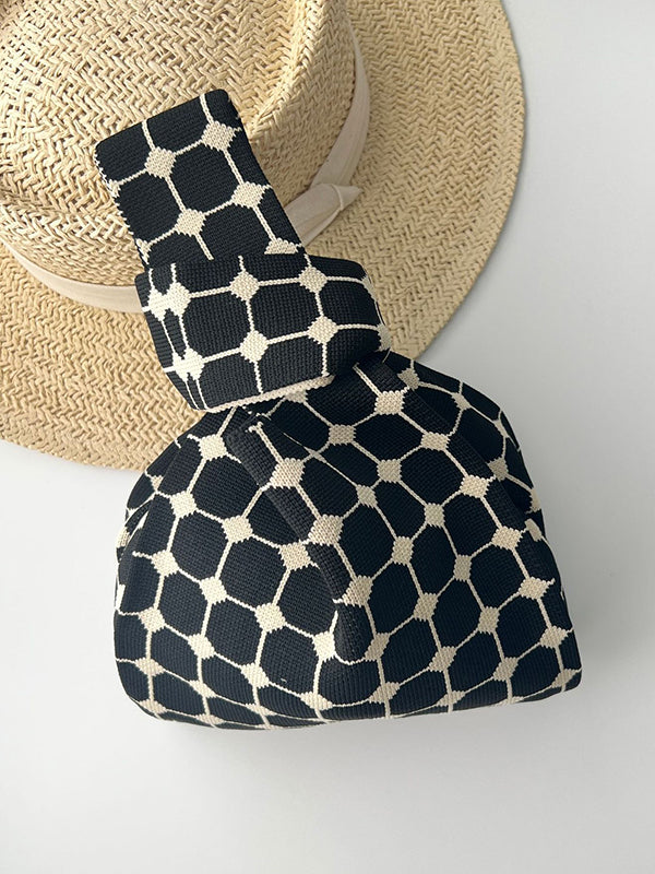 xakxx Plaid Woven Handbag