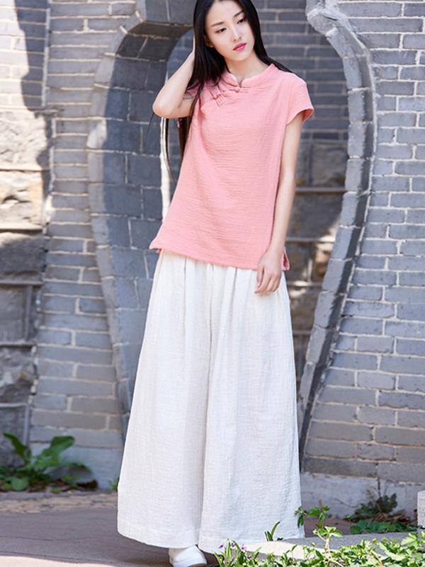 xakxx Ramie Cotton Casual Yoga Pants