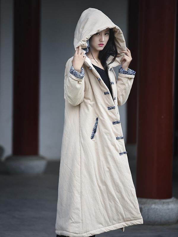 xakxx Original Vintage Ramie Cape Cotton-padded Clothes
