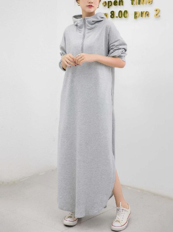 xakxx Simple Loose 2 Colors Long Dress
